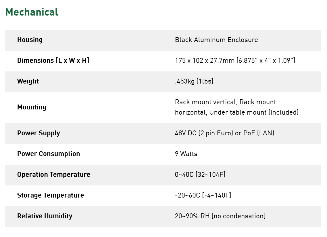 Aurora-VLX-TC1-CF_Specifications_Mechanical